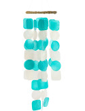 Carillon décoratif turquoise en coquillages 15 x 70 cm Lisa