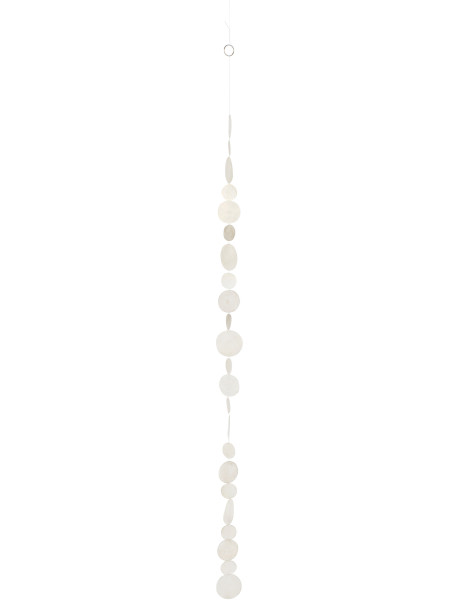 Guirlande murale blanche en coquillages 5,5 x 118 cm Lisa