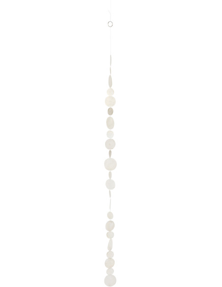 Guirlande murale blanche en coquillages 5,5 x 118 cm Lisa