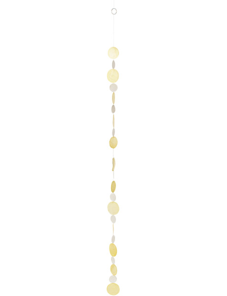 Guirlande murale jaune en coquillages 5,5 x 118 cm Lisa