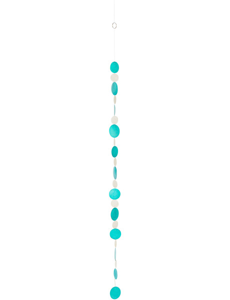 Guirlande murale turquoise en coquillages à suspendre 5,5...