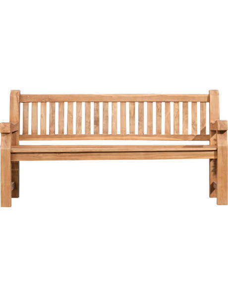 Banc de jardin en teck massif naturel 120 x 61 x 93 cm...