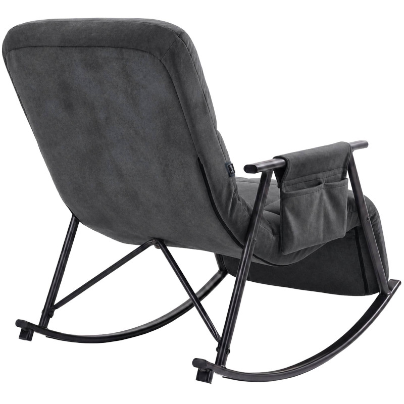 Fauteuil à bascule relax gris foncé...