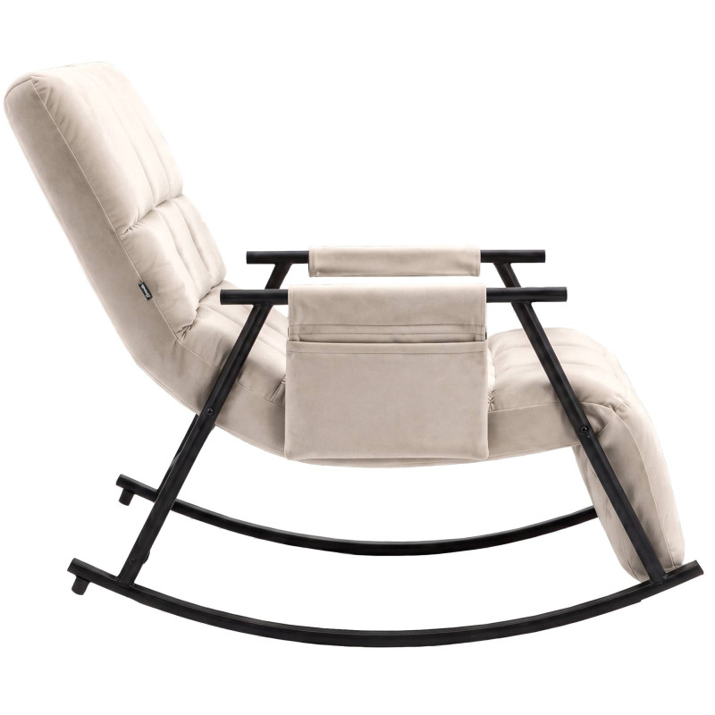 Fauteuil à bascule relax crème en...