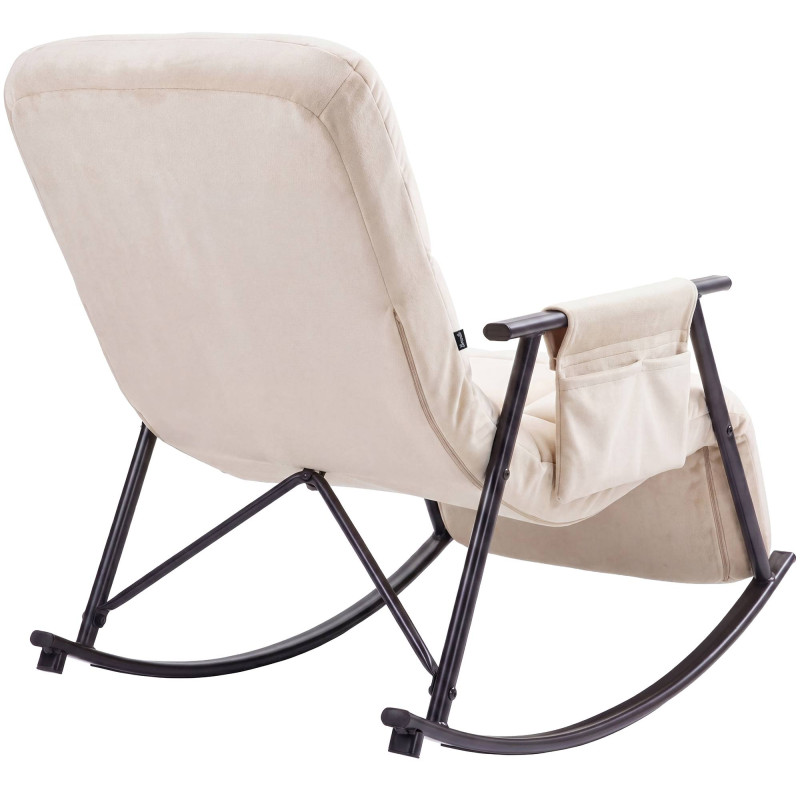 Fauteuil à bascule relax crème en...