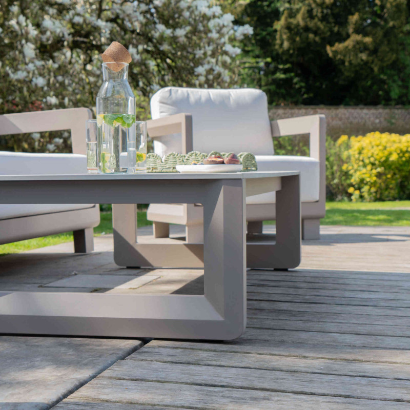 Salon de jardin aluminium taupe 5...