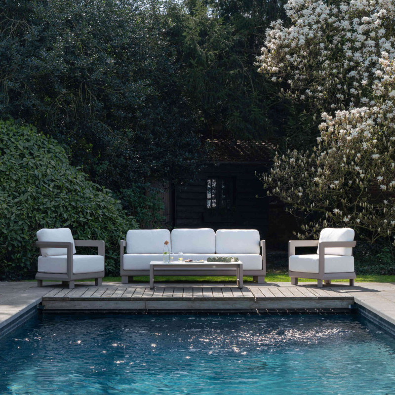 Salon de jardin aluminium taupe 5...