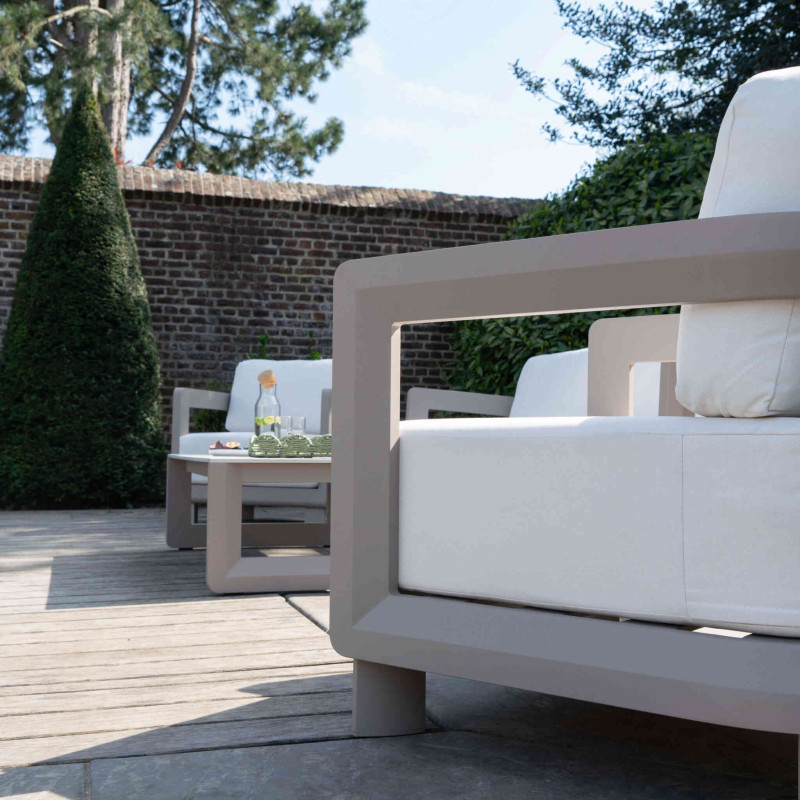 Salon de jardin aluminium taupe 5...