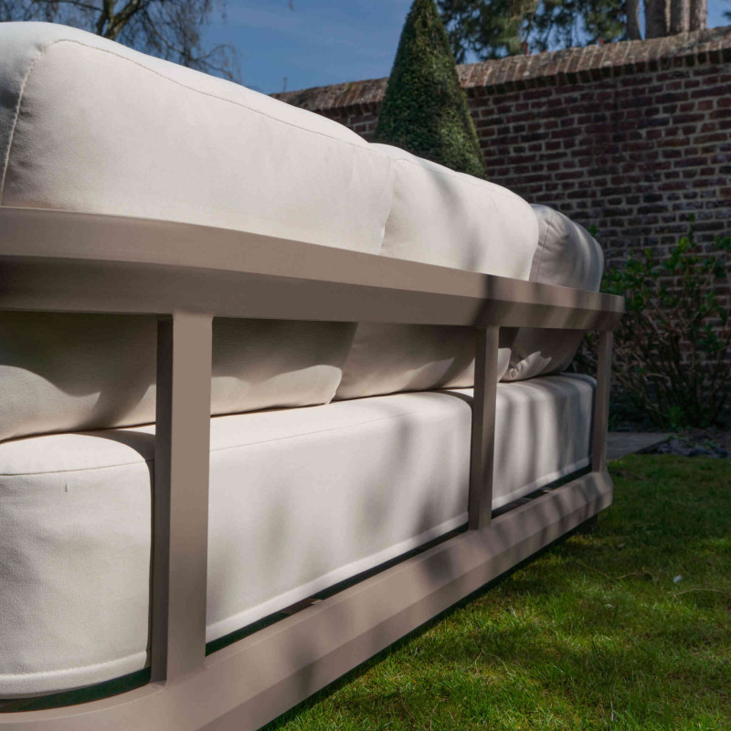 Salon de jardin aluminium taupe 5...