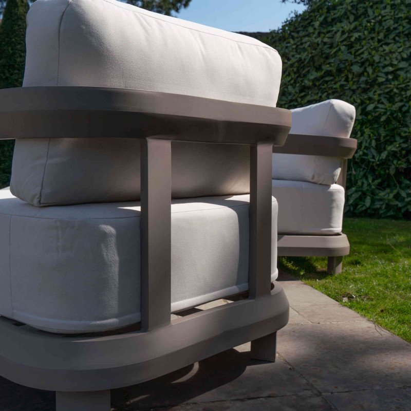 Salon de jardin aluminium taupe 5...