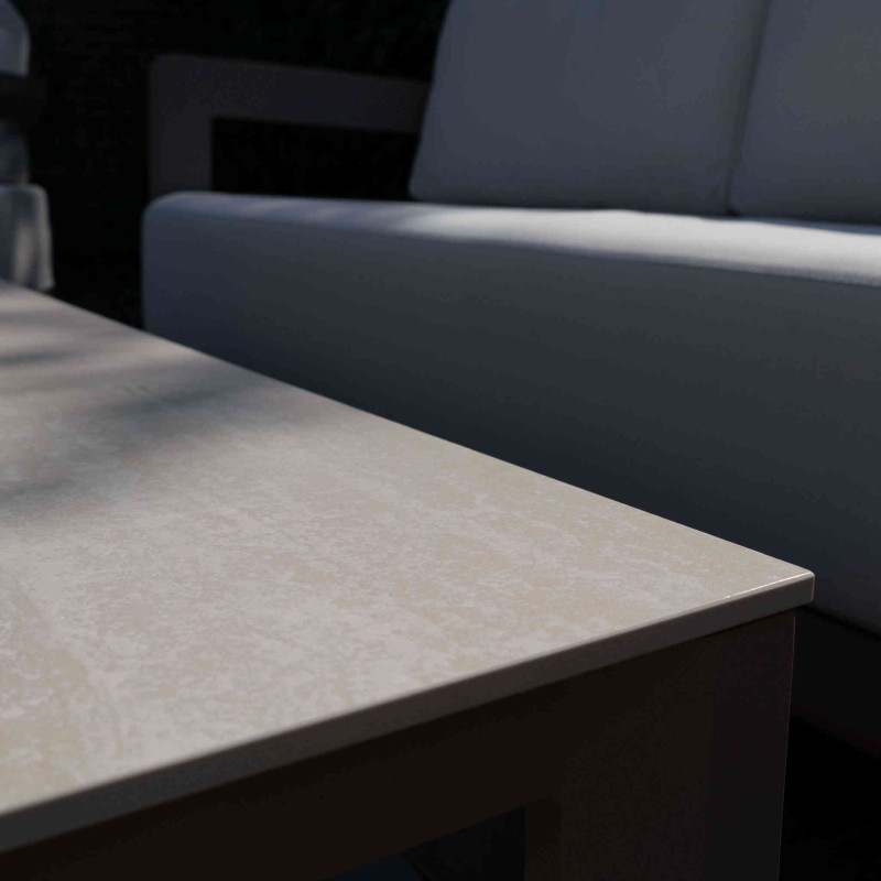 Salon de jardin aluminium taupe 5...
