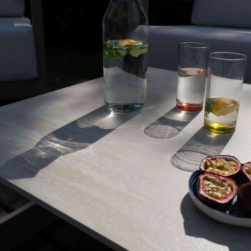 Salon de jardin aluminium taupe 5...