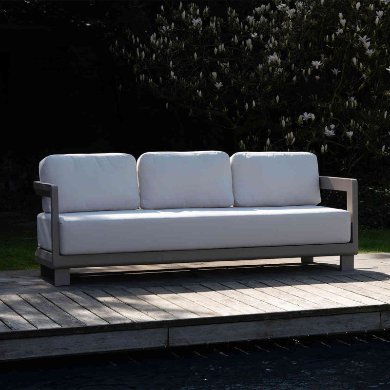 Salon de jardin aluminium taupe 5...