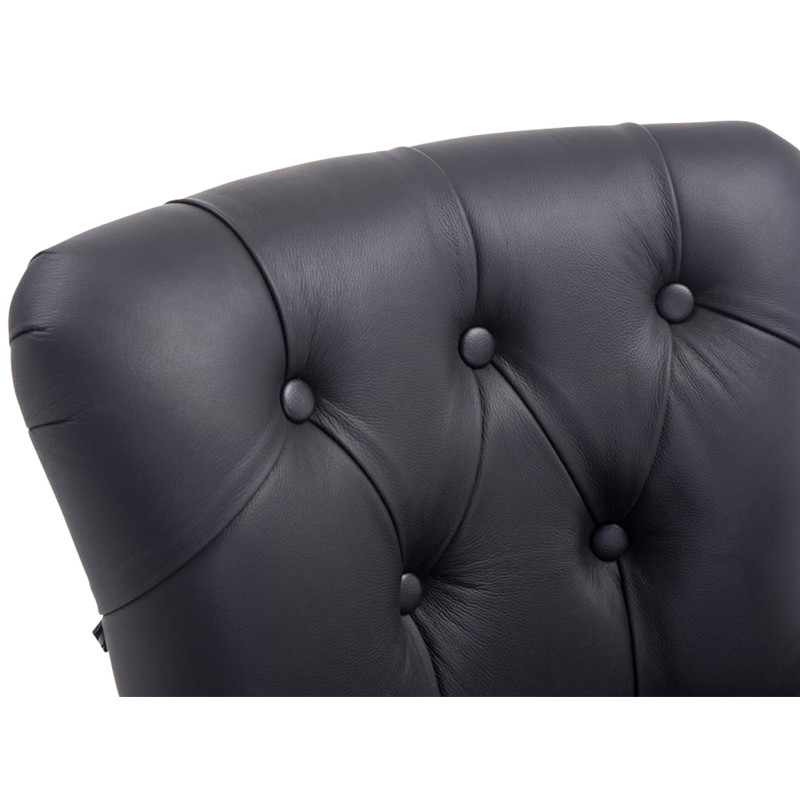 Tabouret de bar noir en cuir...