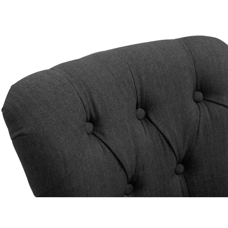 Tabouret de bar gris foncé en tissu...