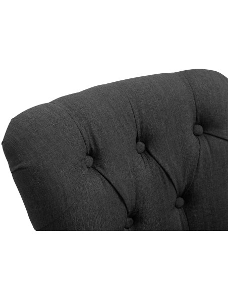 Tabouret de bar gris foncé en tissu capitonné 55 x 57 x 109 cm Ardelle