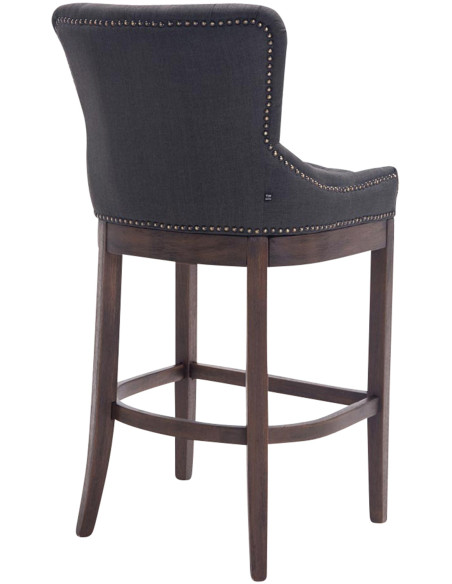 Tabouret de bar gris foncé en tissu capitonné 55 x 57 x 109 cm Ardelle