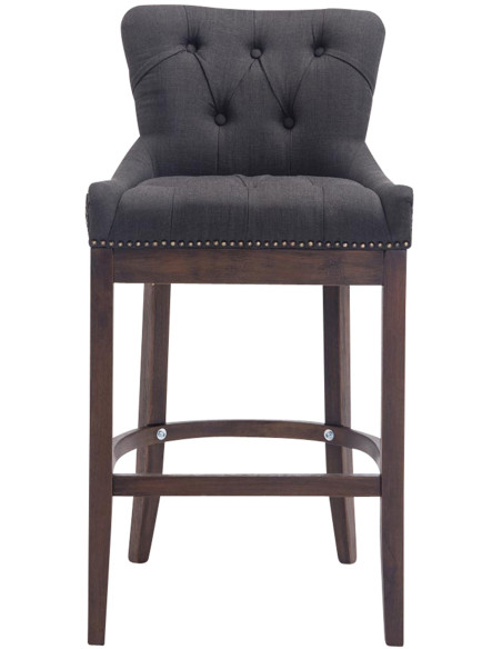 Tabouret de bar gris foncé en tissu capitonné 55 x 57 x 109 cm Ardelle