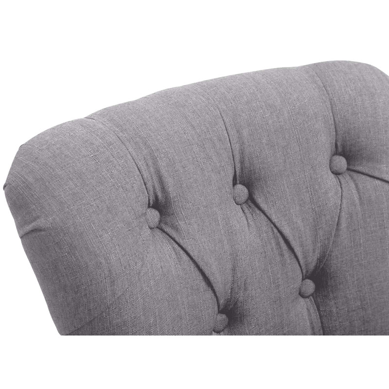 Tabouret de bar gris clair en tissu...