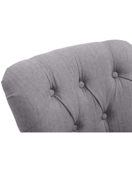 Tabouret de bar gris clair en tissu capitonné 55 x 57 x 109 cm Ardelle