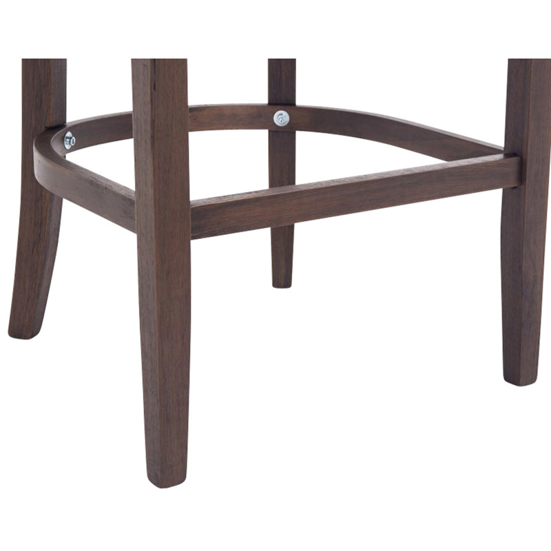 Tabouret de bar gris clair en tissu...