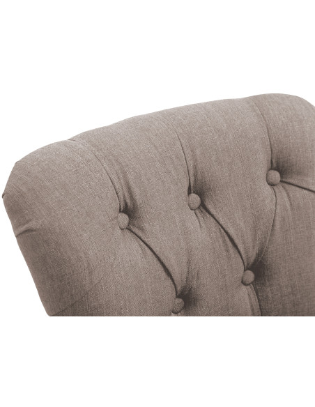 Tabouret de bar taupe en tissu capitonné 55 x 57 x 109 cm Ardelle