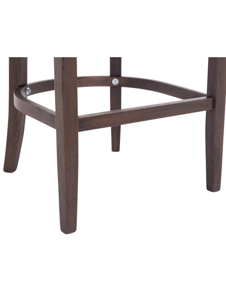 Tabouret de bar taupe en tissu capitonné 55 x 57 x 109 cm Ardelle
