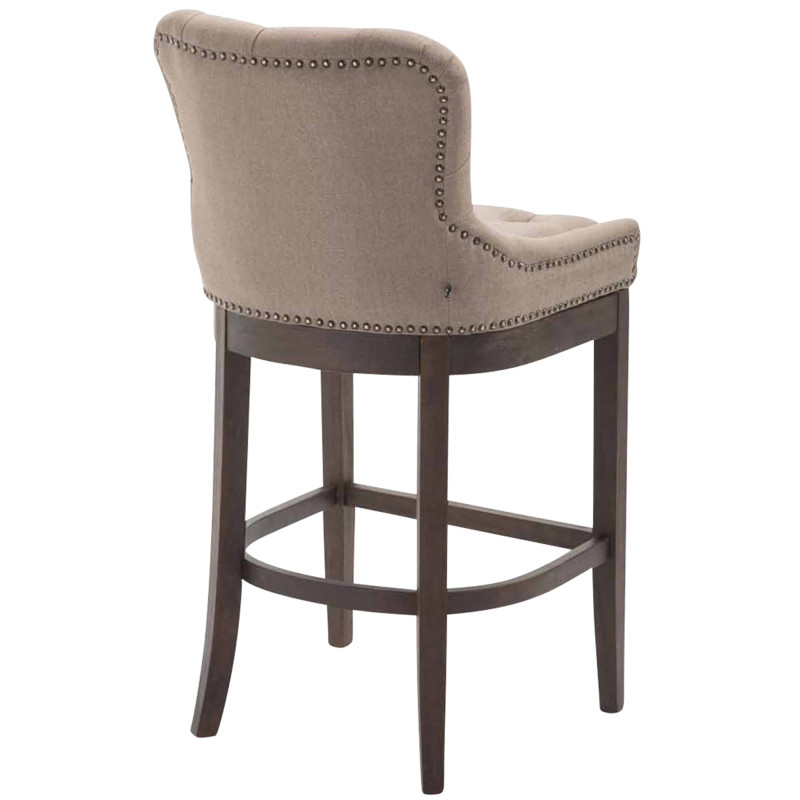Tabouret de bar taupe en tissu...