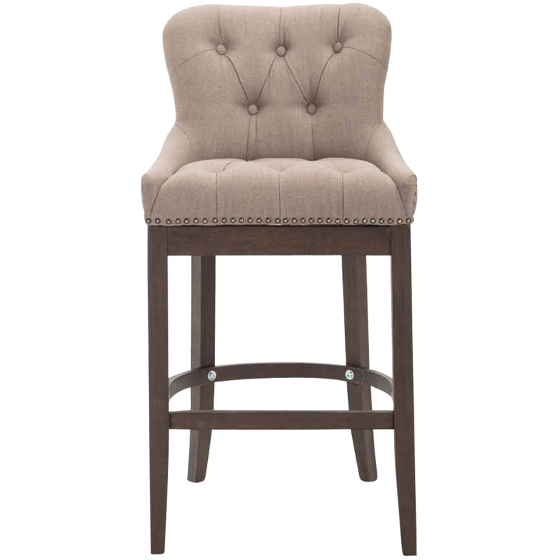 Tabouret de bar taupe en tissu...