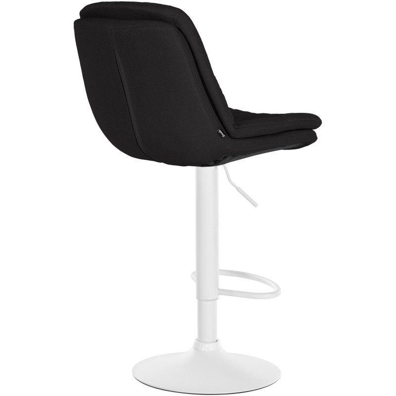 Tabouret de bar réglable tissu noir...