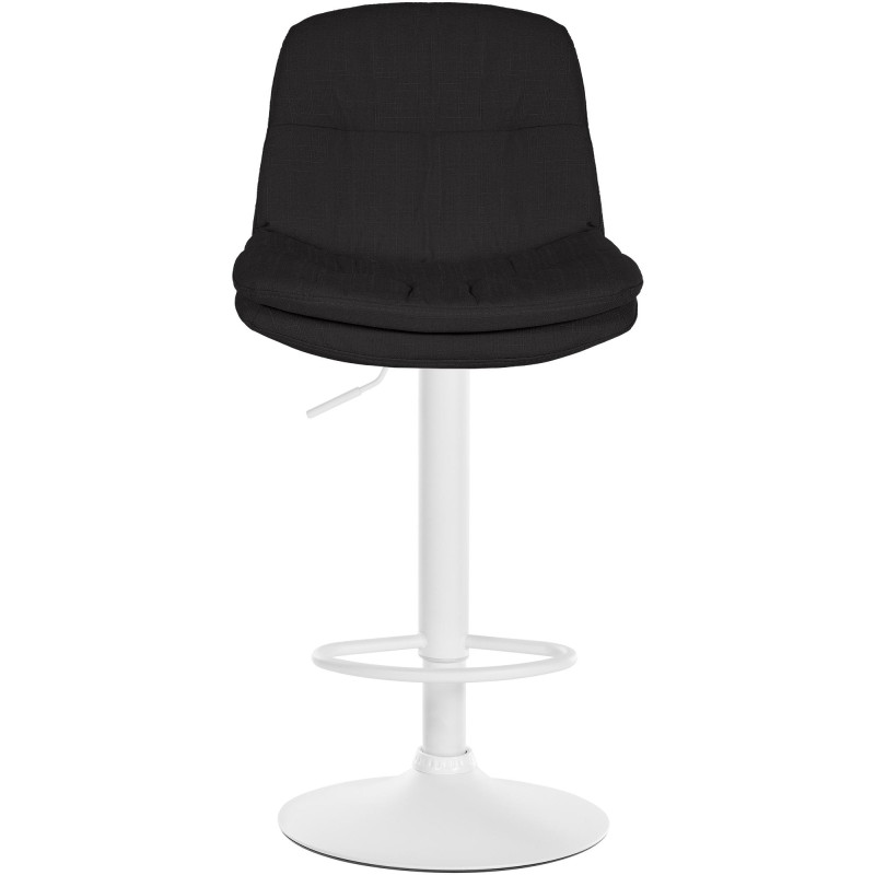 Tabouret de bar réglable tissu noir...