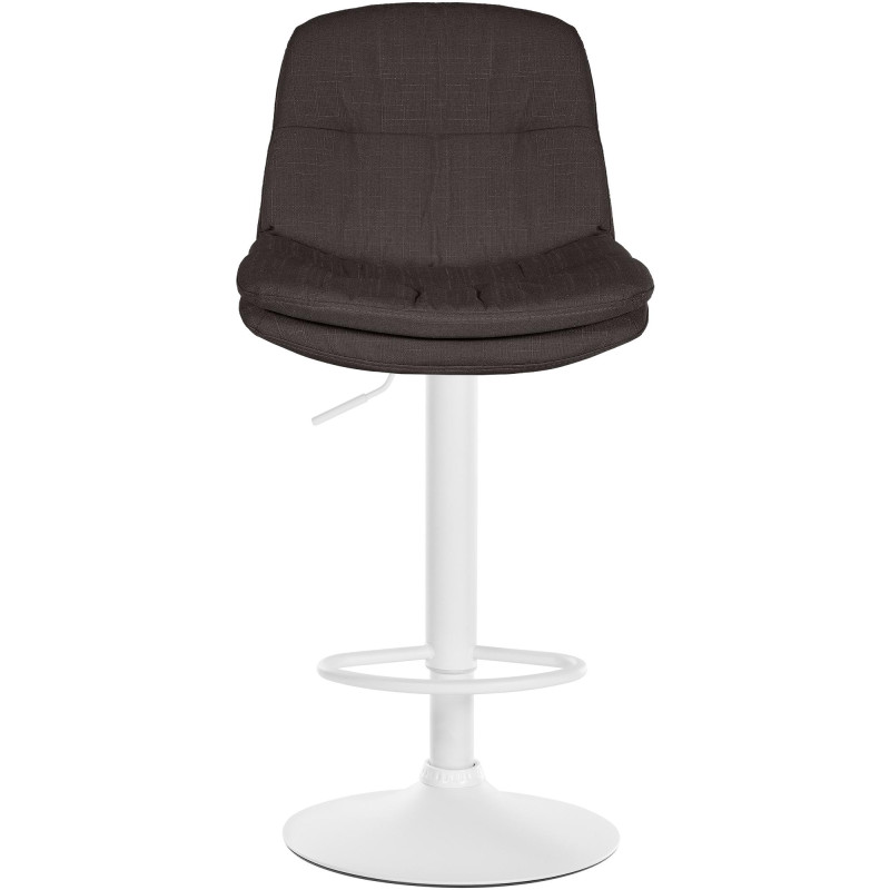 Tabouret de bar réglable tissu gris...