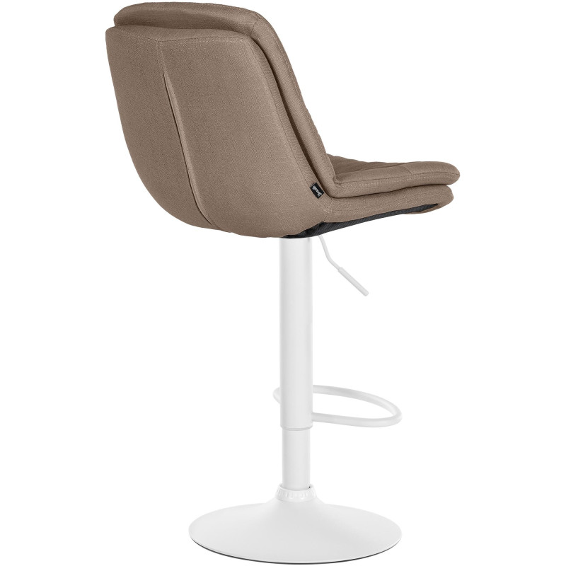 Tabouret de bar réglable tissu taupe...