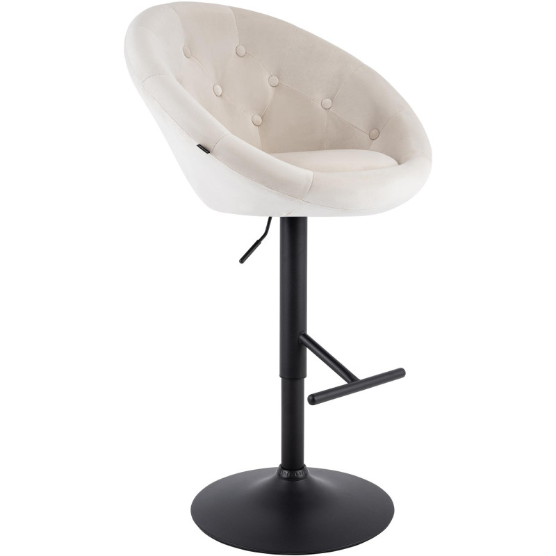 Tabouret de bar réglable velours...