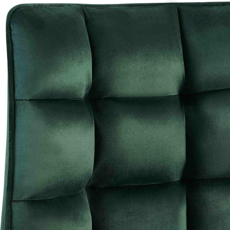 Chaise de salle à manger velours vert...