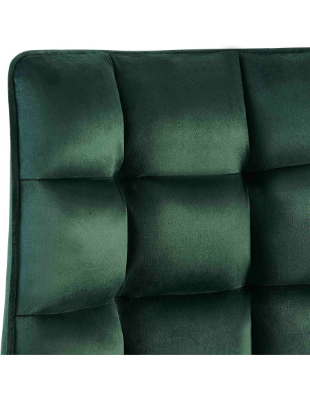 Chaise de salle à manger velours vert Élia