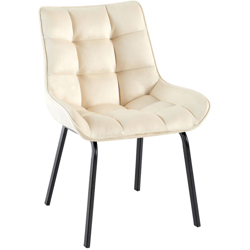 Chaise de salle à manger velours...