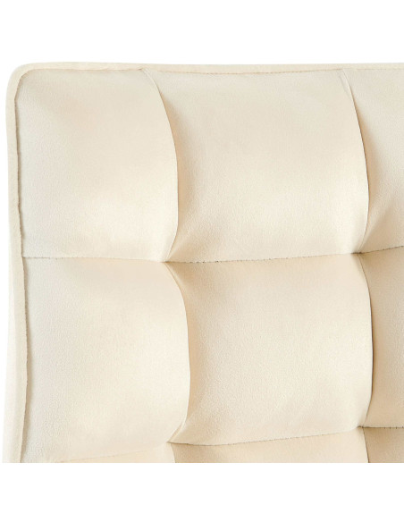 Chaise de salle à manger velours crème Élia