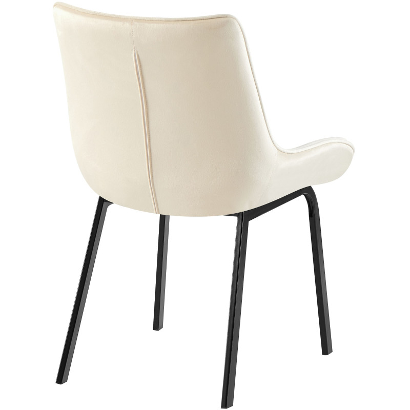 Chaise de salle à manger velours...