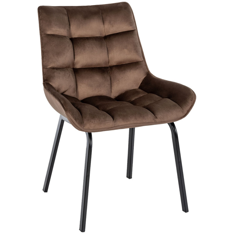 Chaise de salle à manger velours...