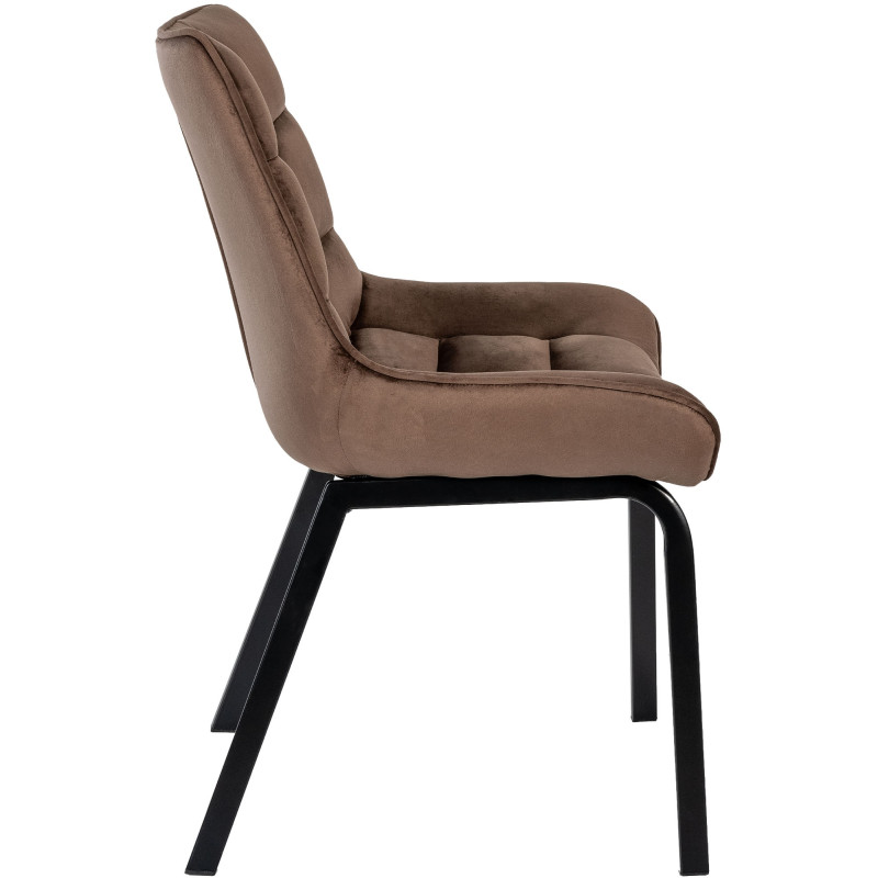 Chaise de salle à manger velours...