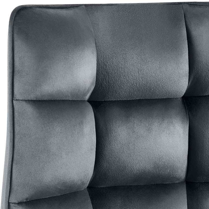 Chaise de salle à manger velours gris...