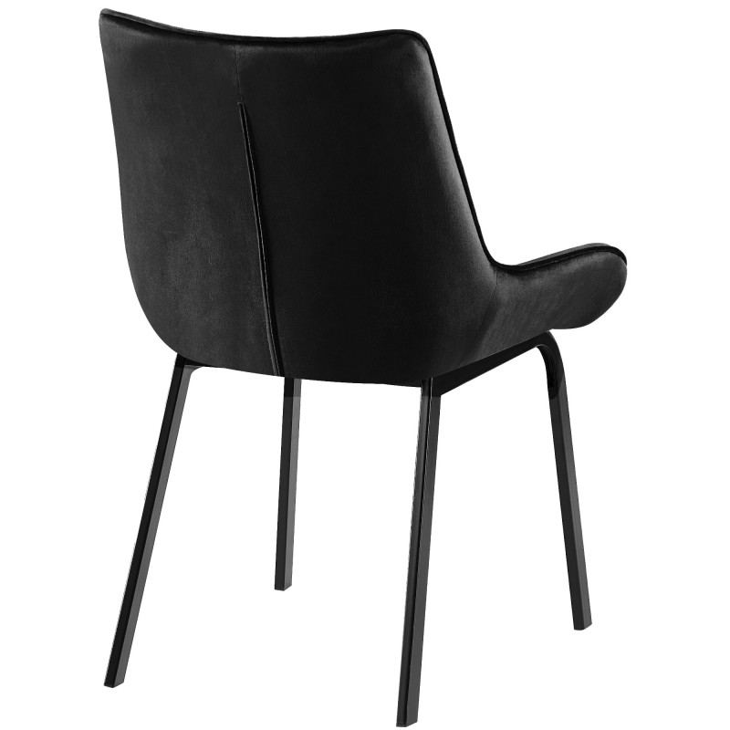 Chaise de salle à manger velours noir...