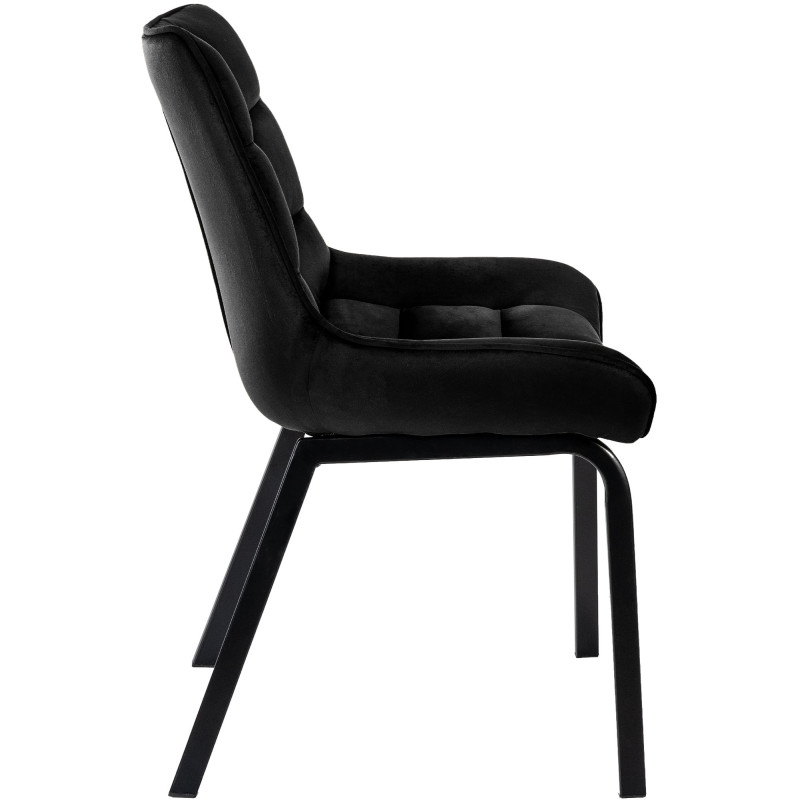 Chaise de salle à manger velours noir...