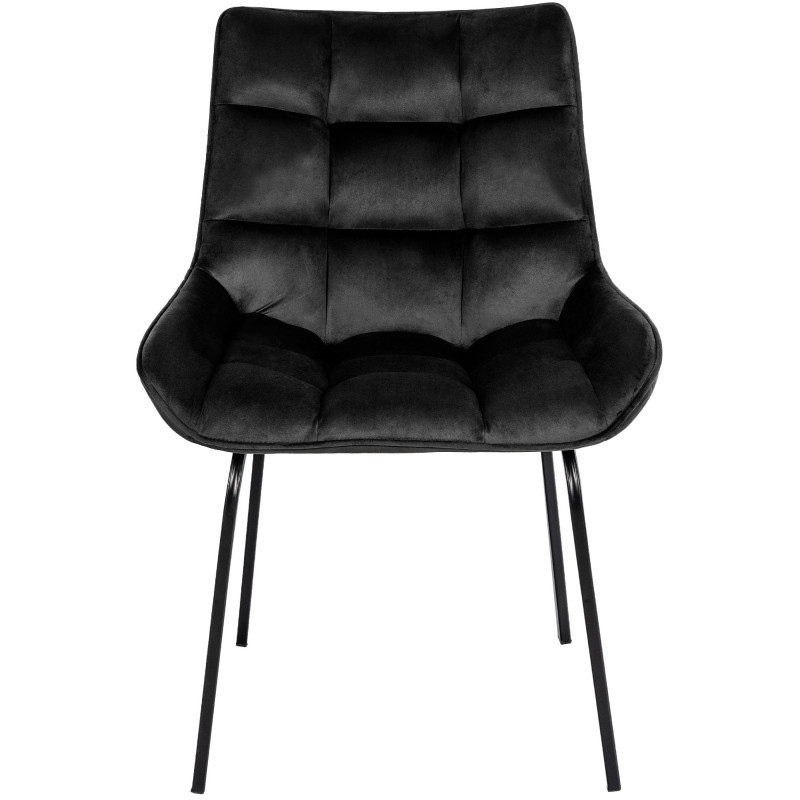 Chaise de salle à manger velours noir...