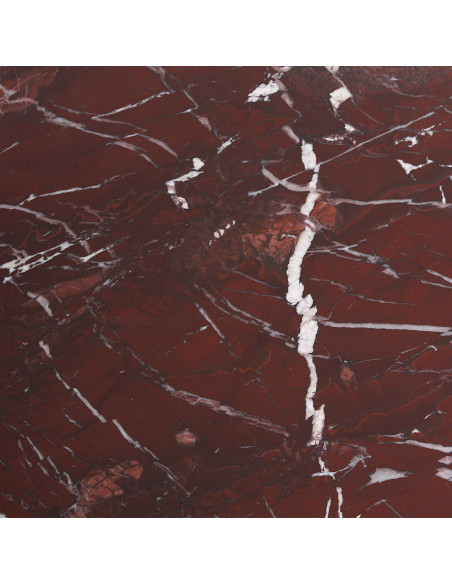 Table d’appoint ronde marbre bordeaux 50x50x50 cm Cherry