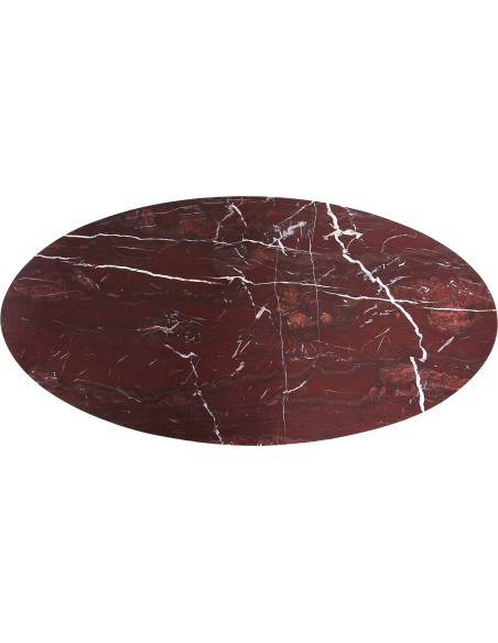 Table basse ovale marbre bordeaux 120 cm Cherry