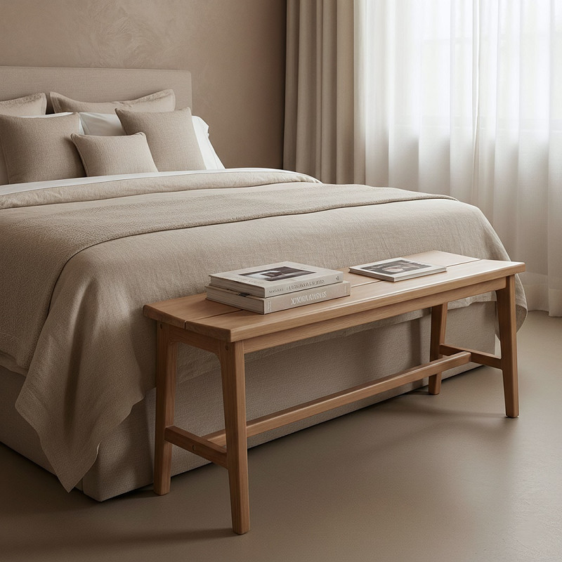 Banc en teck naturel 120 cm Almora