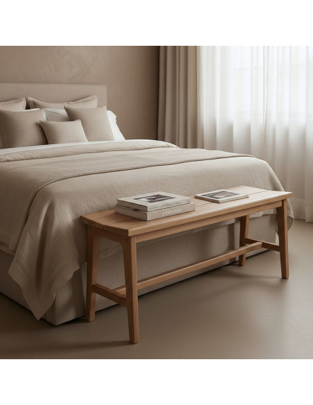 Banc en teck naturel 120 cm Almora