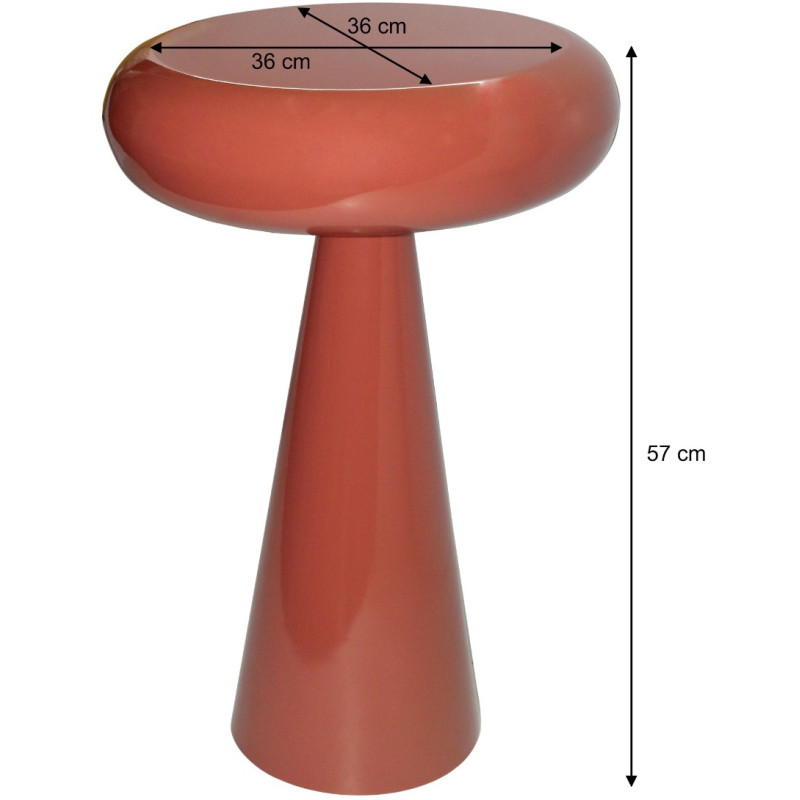 Table d’appoint métal orange 57 cm Sam